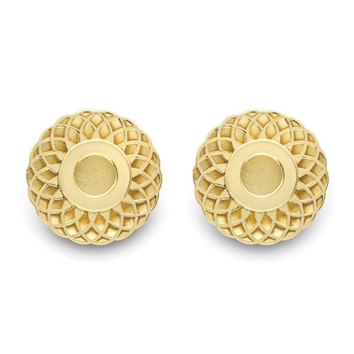 9ct Gold Circle Studs - Samuel Perry