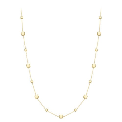 9ct Gold Cube Fancy Necklace - Samuel Perry