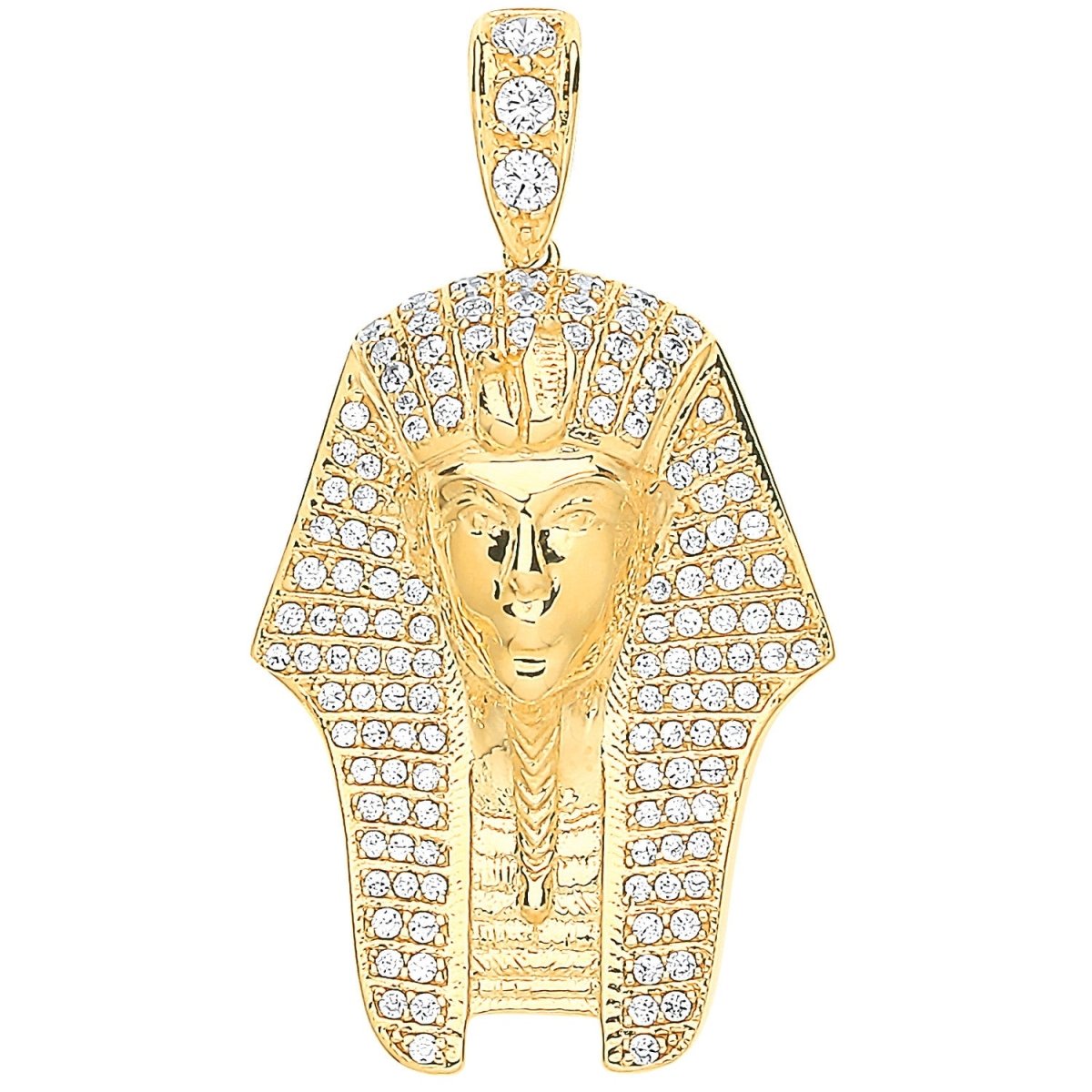 9ct Gold CZ King Tutankhamun Pendant – Regal & Timeless - Samuel Perry
