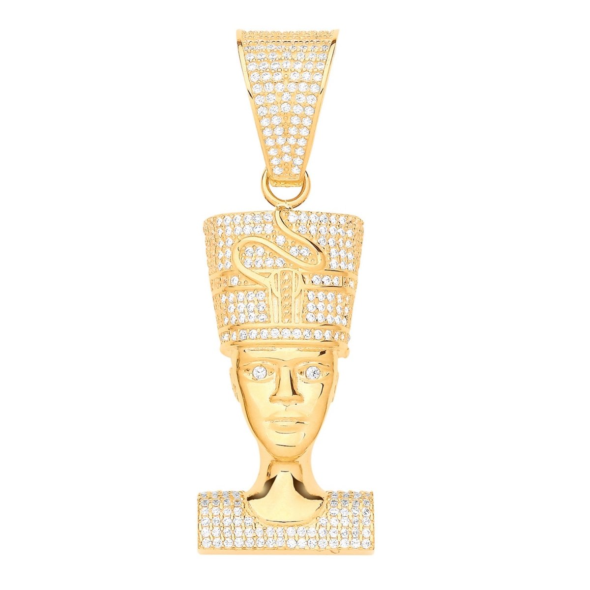 9ct Gold CZ Nefertiti Pendant – Regal & Timeless - Samuel Perry