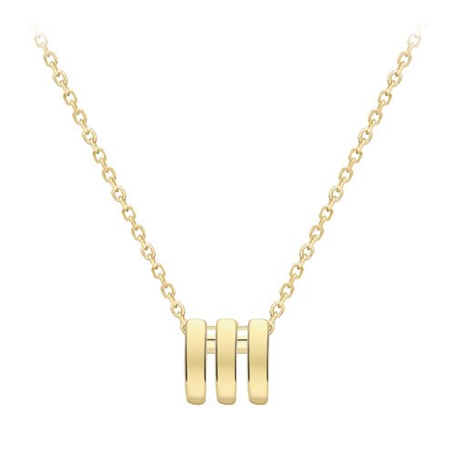 9ct Gold Interlinking Rings Necklace - Samuel Perry