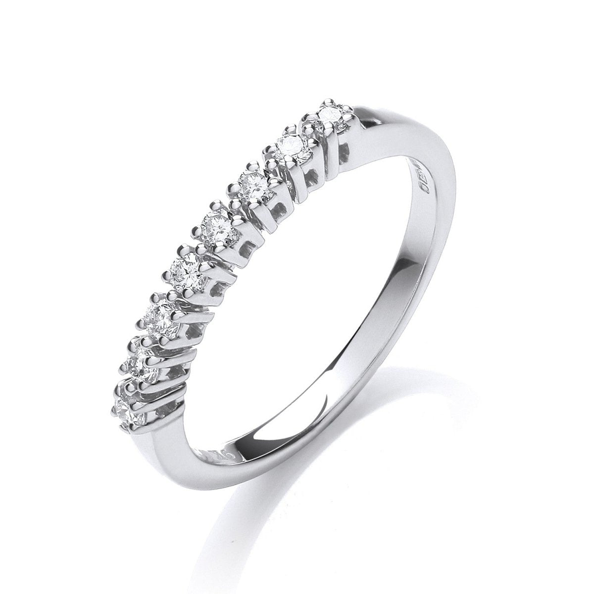 9ct White Gold 0.20ct Diamond Eternity Ring - Samuel Perry