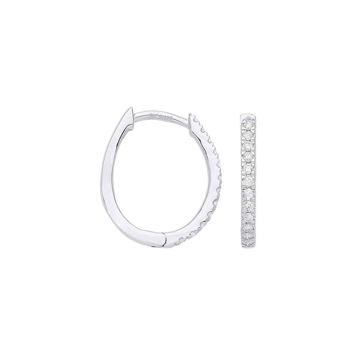 9ct White Gold 0.25ct Diamond Earrings - Samuel Perry