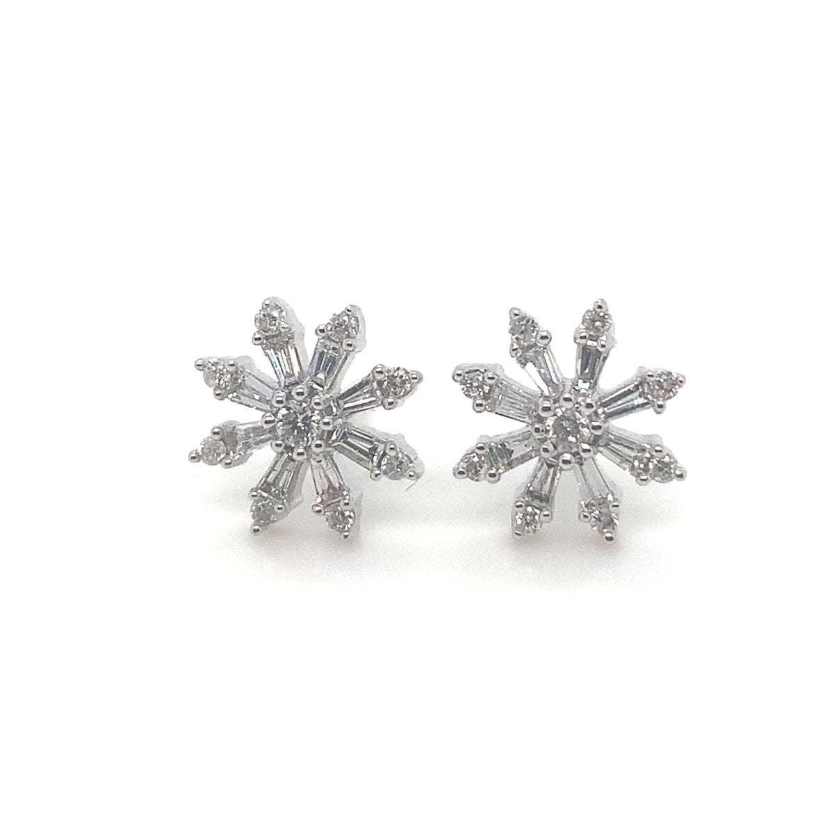 9ct White Gold 0.35ct Diamond Studs Earrings - Samuel Perry