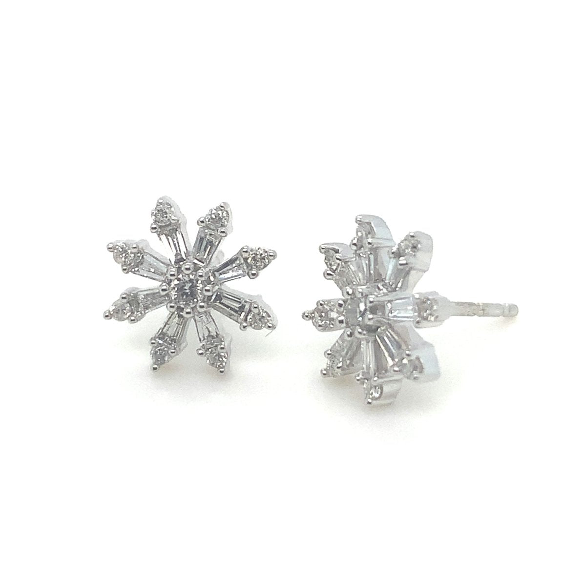9ct White Gold 0.35ct Diamond Studs Earrings - Samuel Perry