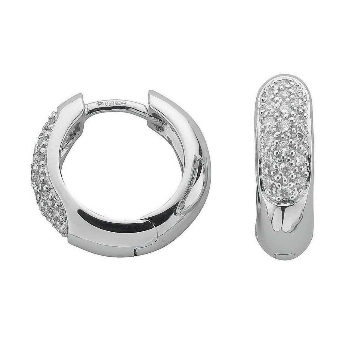 9ct White Gold 0.50ct Diamond Earrings - Samuel Perry
