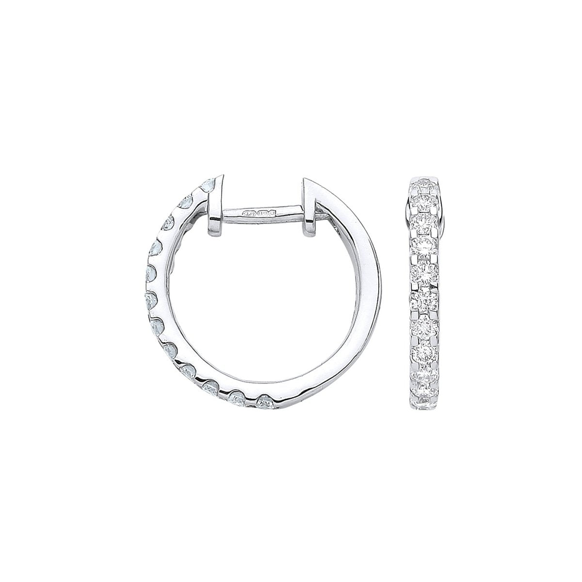 9ct White Gold 0.52ct Diamond Earrings - Samuel Perry