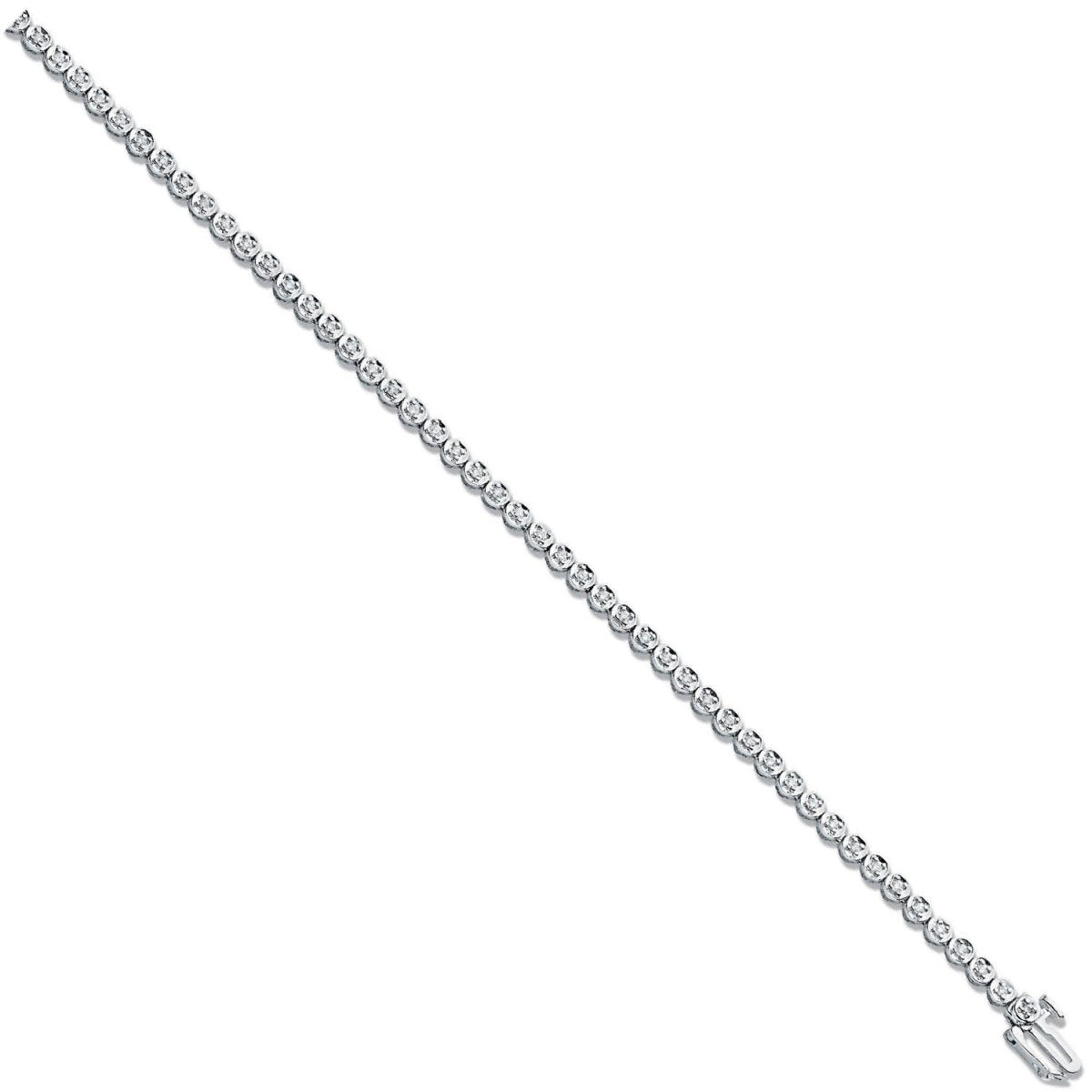 9ct White Gold 0.55ct Diamond Tennis Bracelet - Samuel Perry