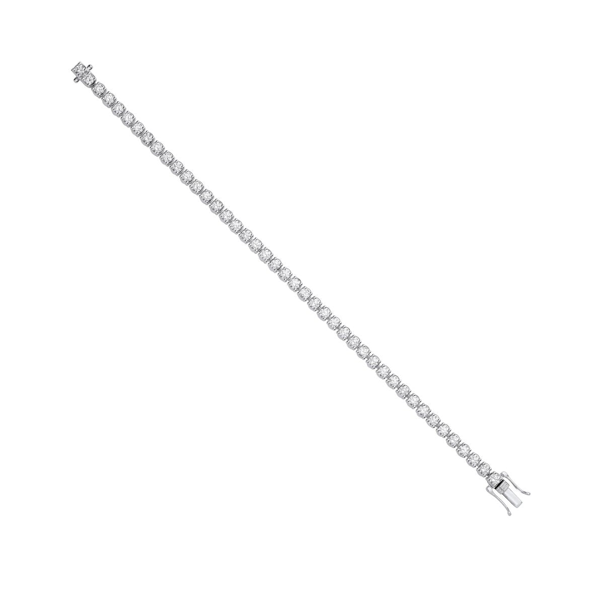 9ct White Gold 5.00ct Lab - Grown Diamond Tennis Bracelet - Samuel Perry