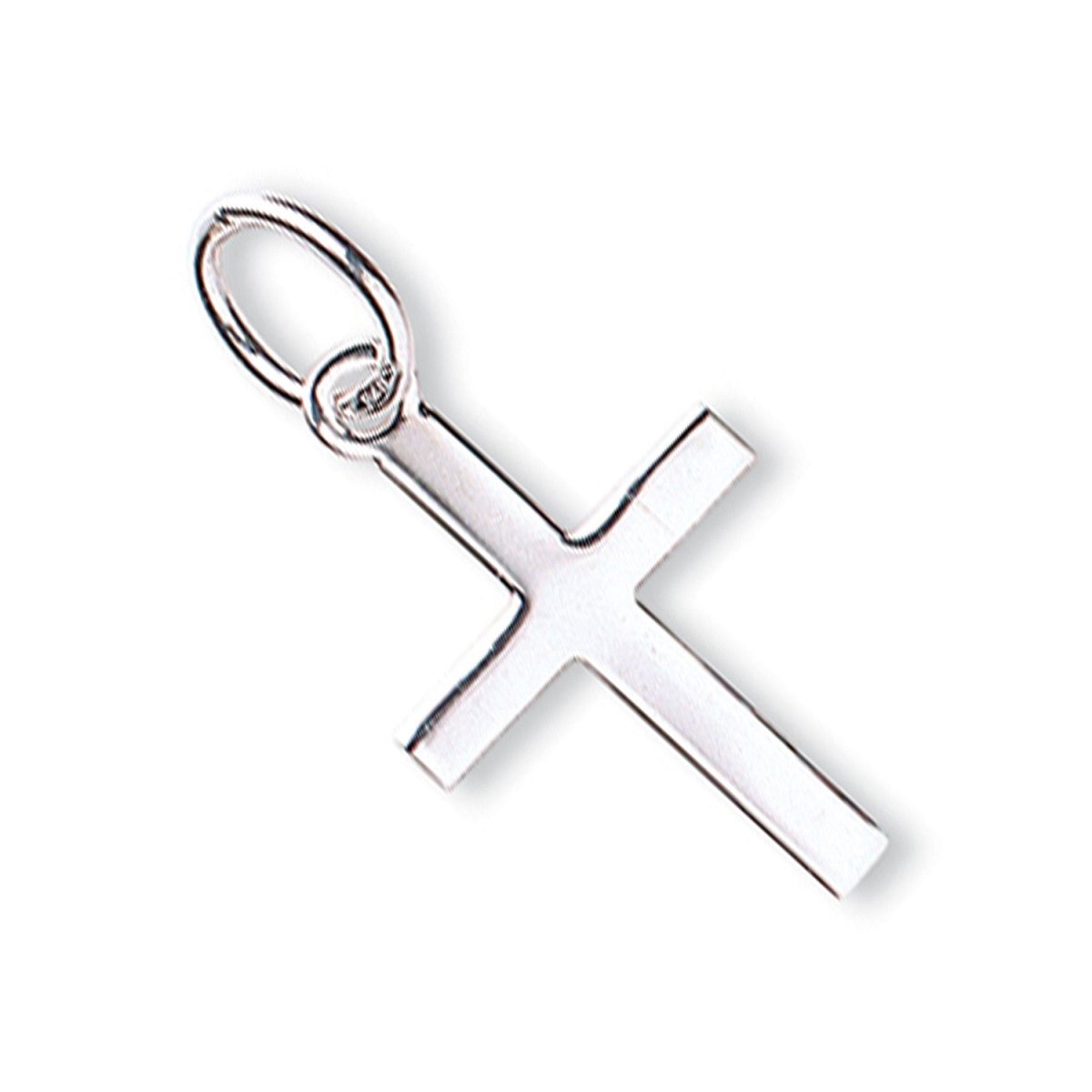 9ct White Gold Cross Pendant – Sleek and Timeless - Samuel Perry