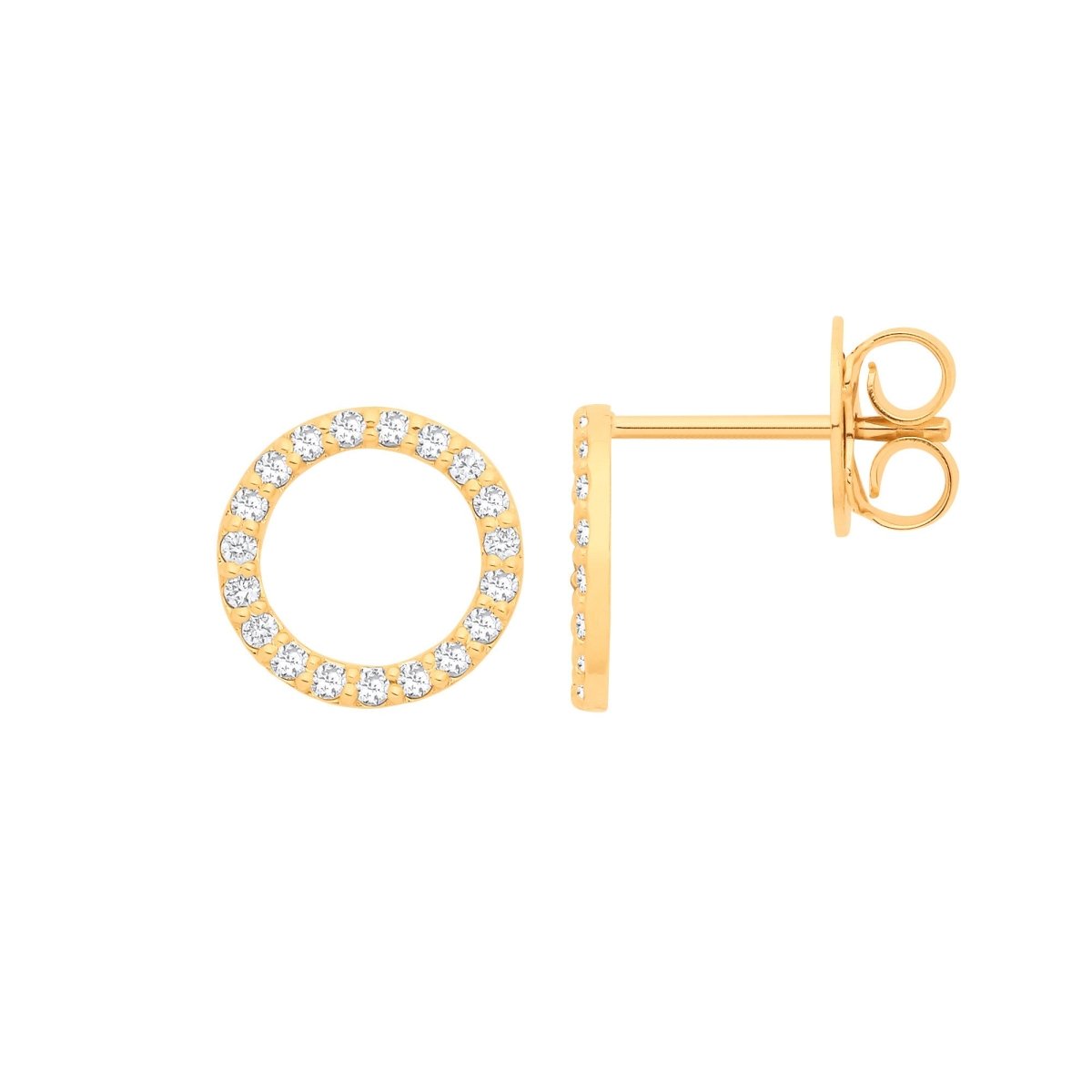 9ct Yellow Gold 0.24ctw Diamond Stud Earrings - Samuel Perry