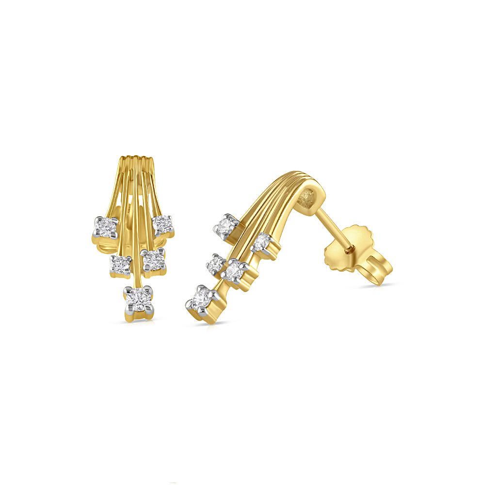 9ct Yellow Gold 0.25ct Diamond Studs Earrings - Samuel Perry