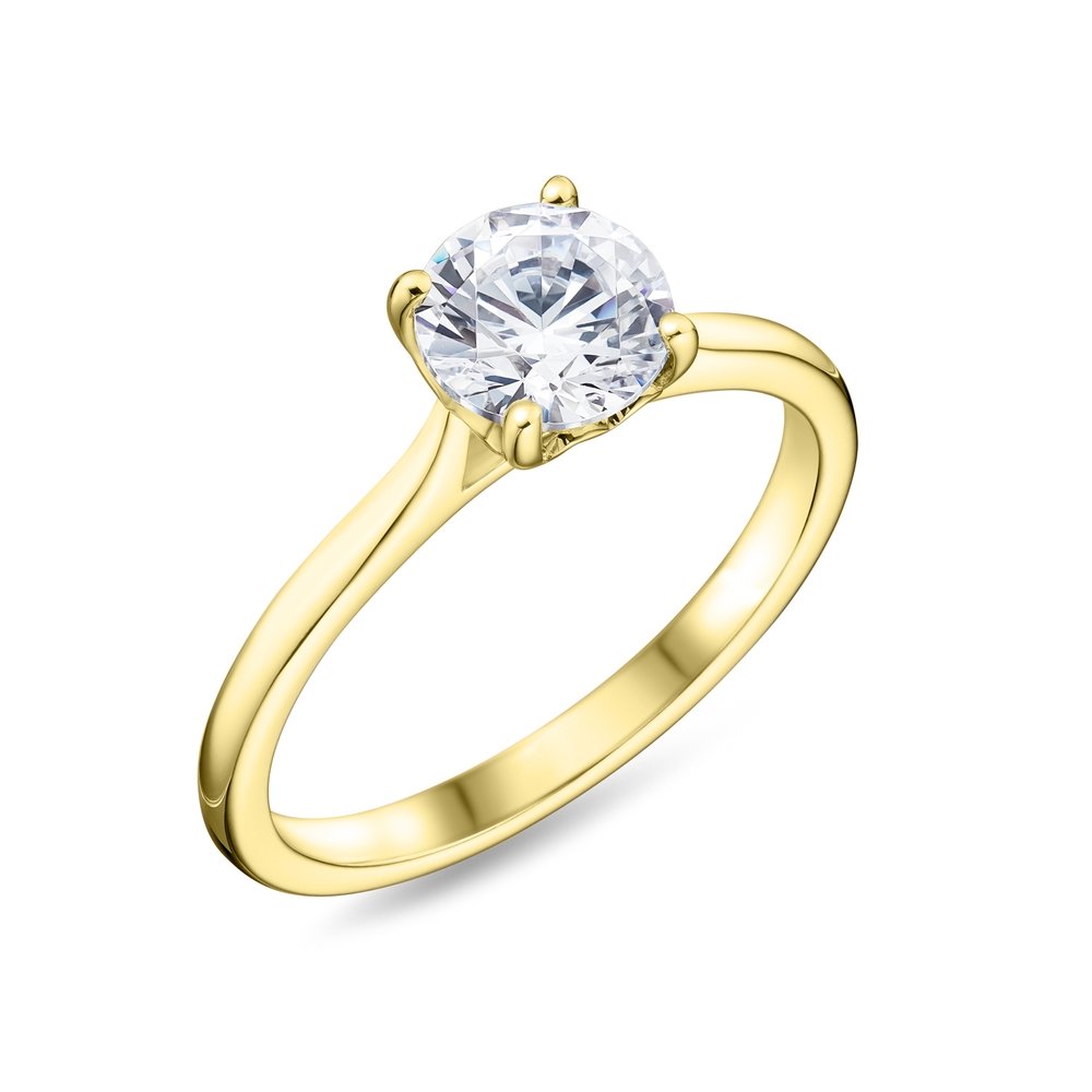 9ct Yellow Gold 0.50ct Lab Grown Diamond Engagement Ring - Samuel Perry