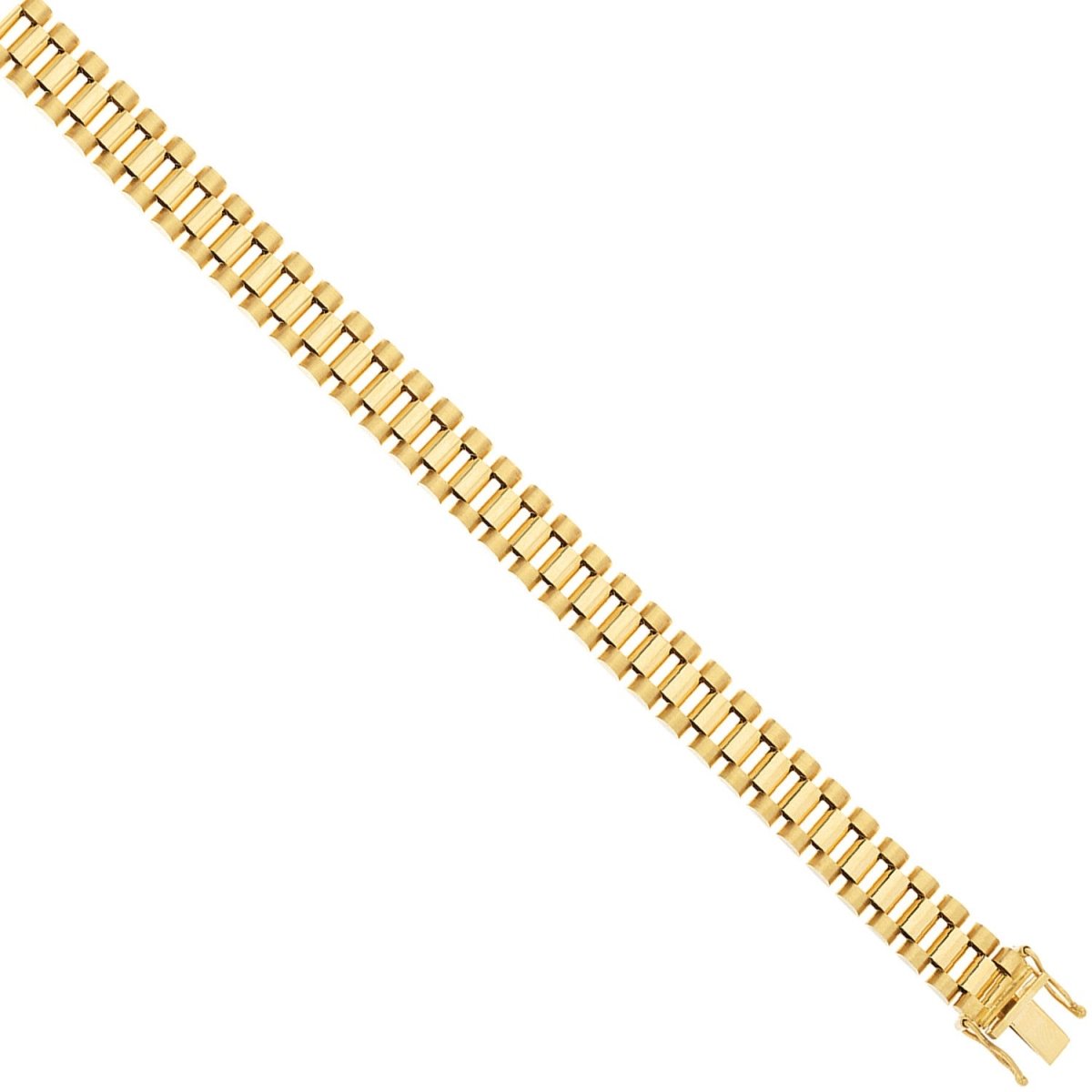 9ct Yellow Gold 10mm President Bracelet - Samuel Perry