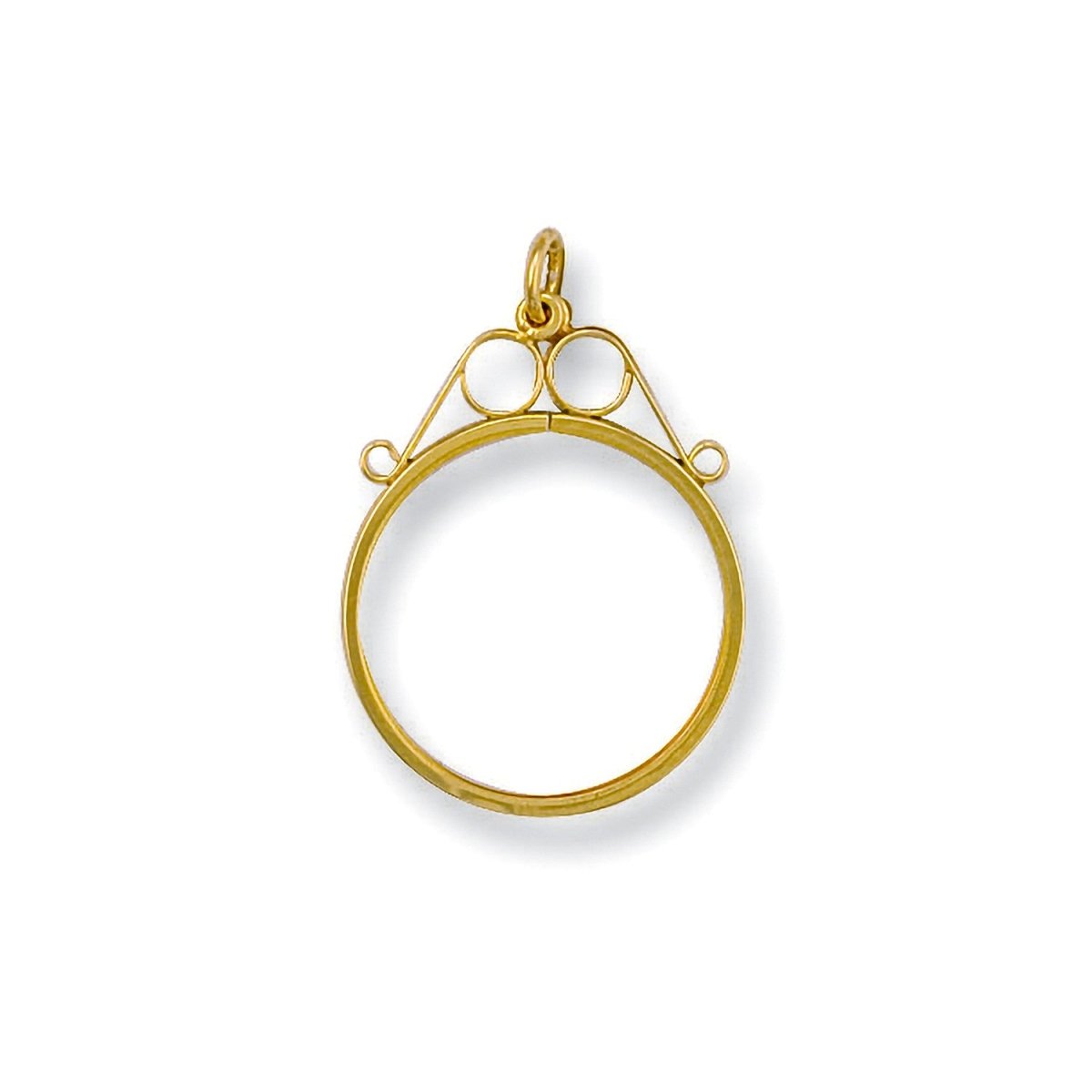 9ct Yellow Gold 1/10 Sovereign Pendant – Elegant Scroll Top Design - Samuel Perry