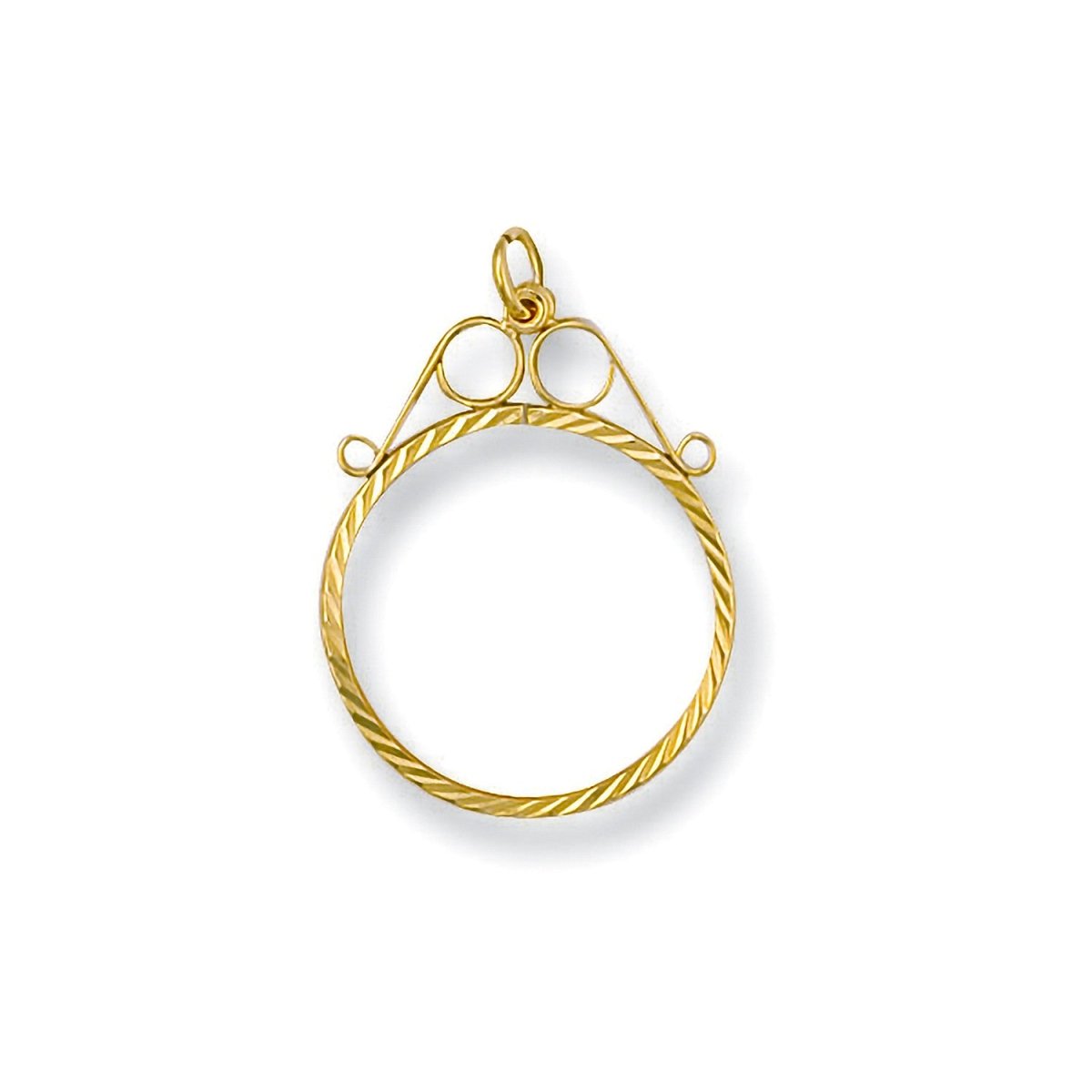 9ct Yellow Gold 1/10 Sovereign Pendant – Refined Scroll Top Design - Samuel Perry