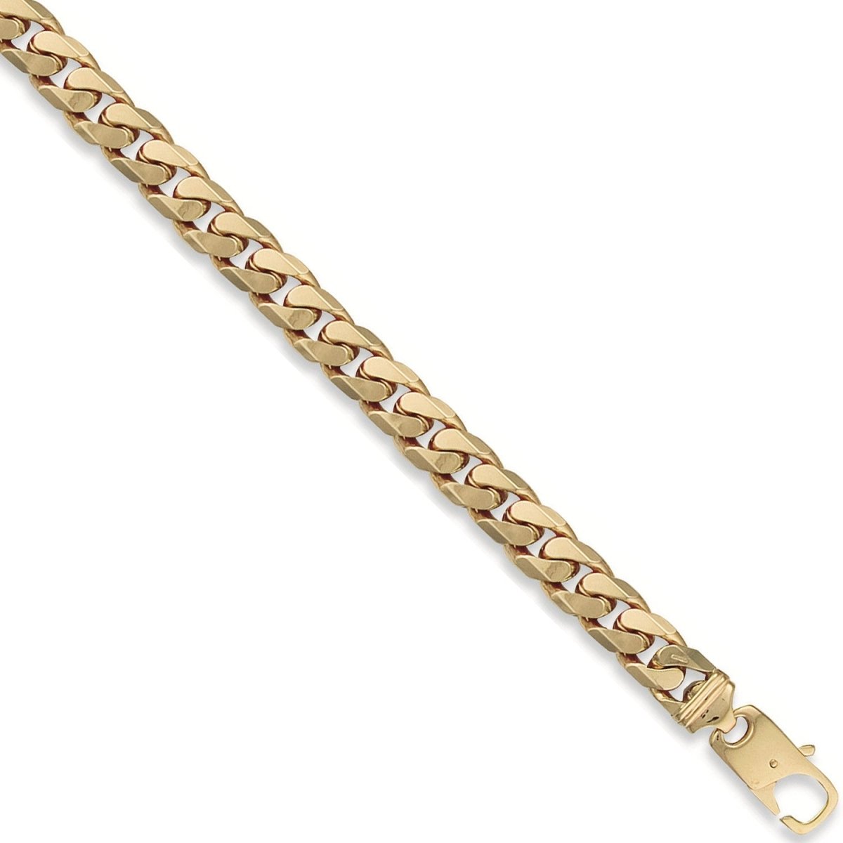 9ct Yellow Gold 11mm Tight Link Curb Bracelet - Samuel Perry
