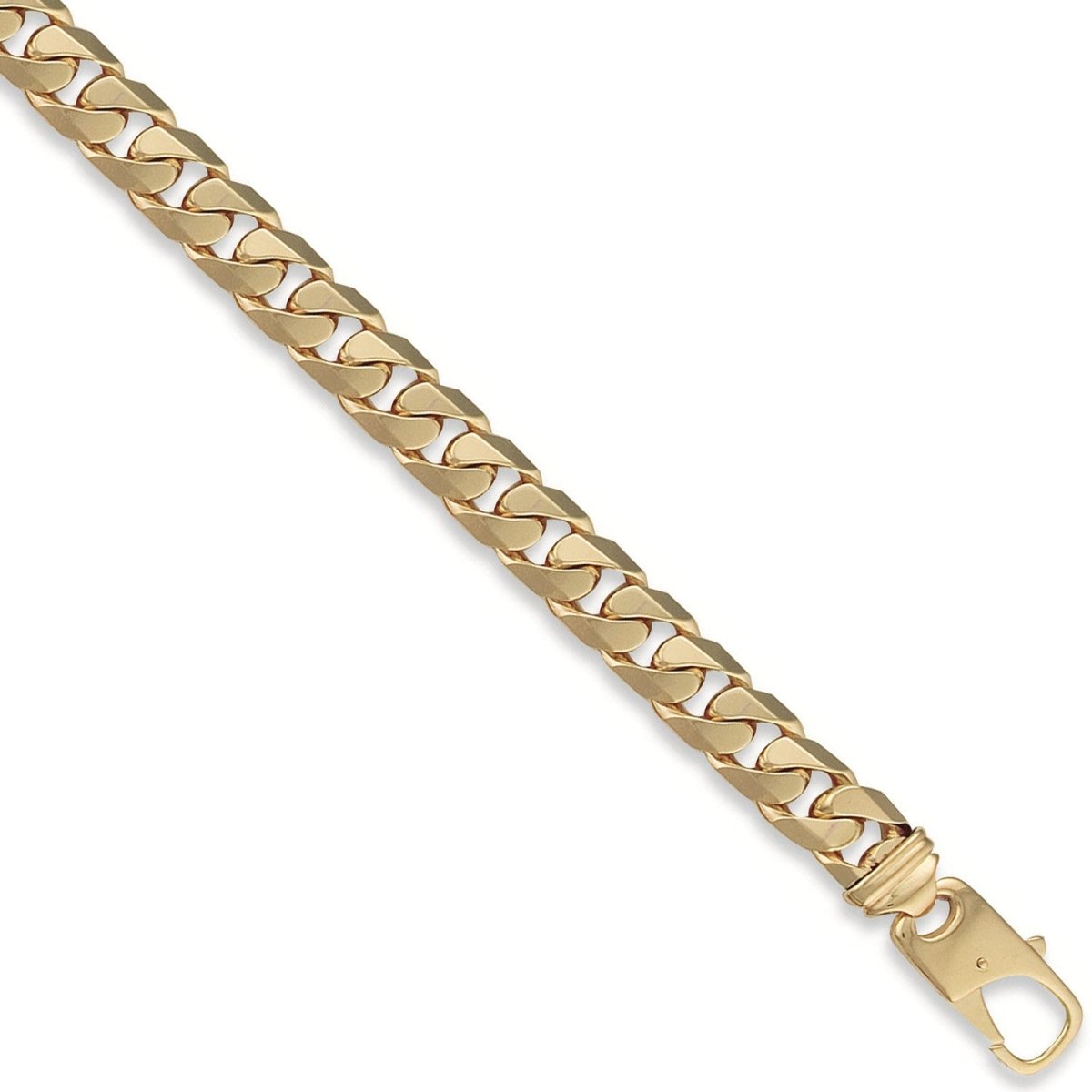9ct Yellow Gold 12mm Tight Link Curb Bracelet - Samuel Perry