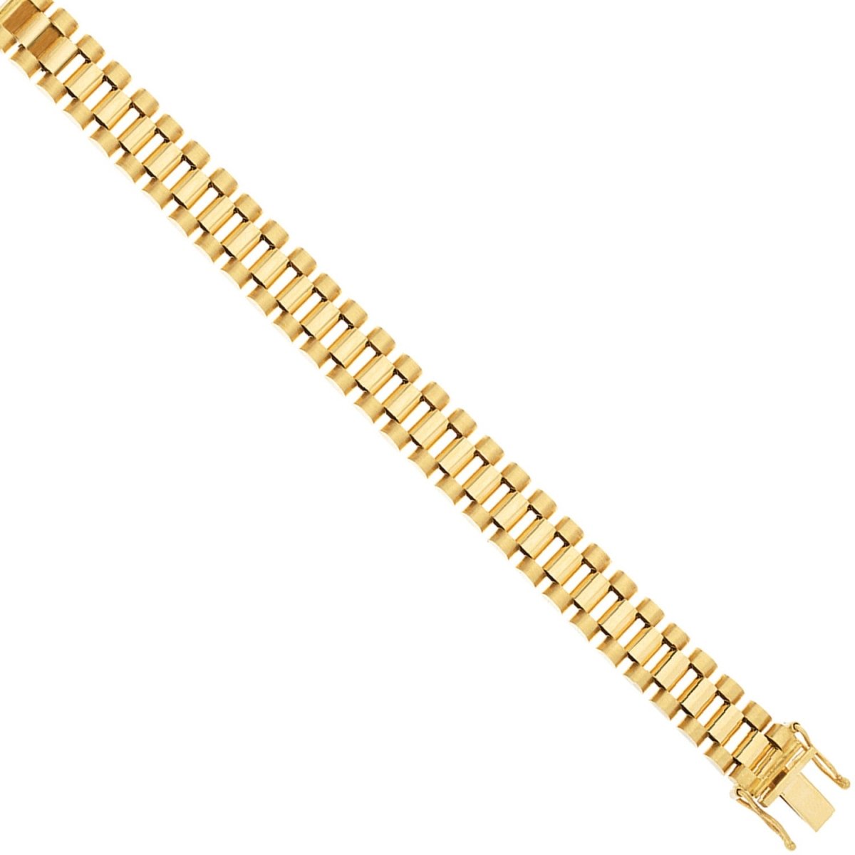 9ct Yellow Gold 14mm President Baby Bracelet - Samuel Perry