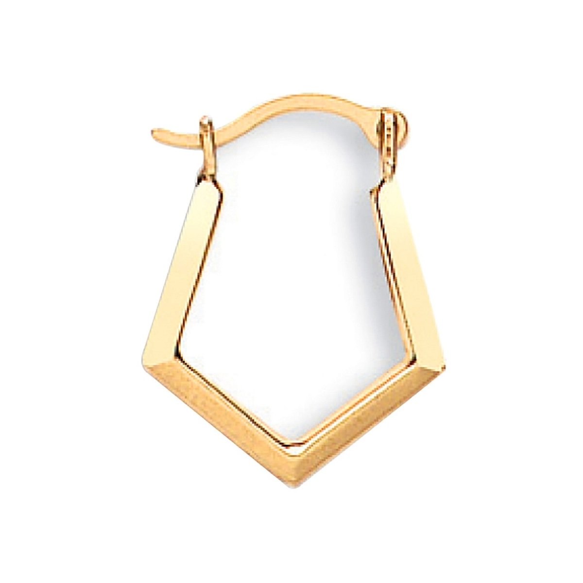 9ct Yellow Gold 16mm Fancy Hoop Earrings - Samuel Perry