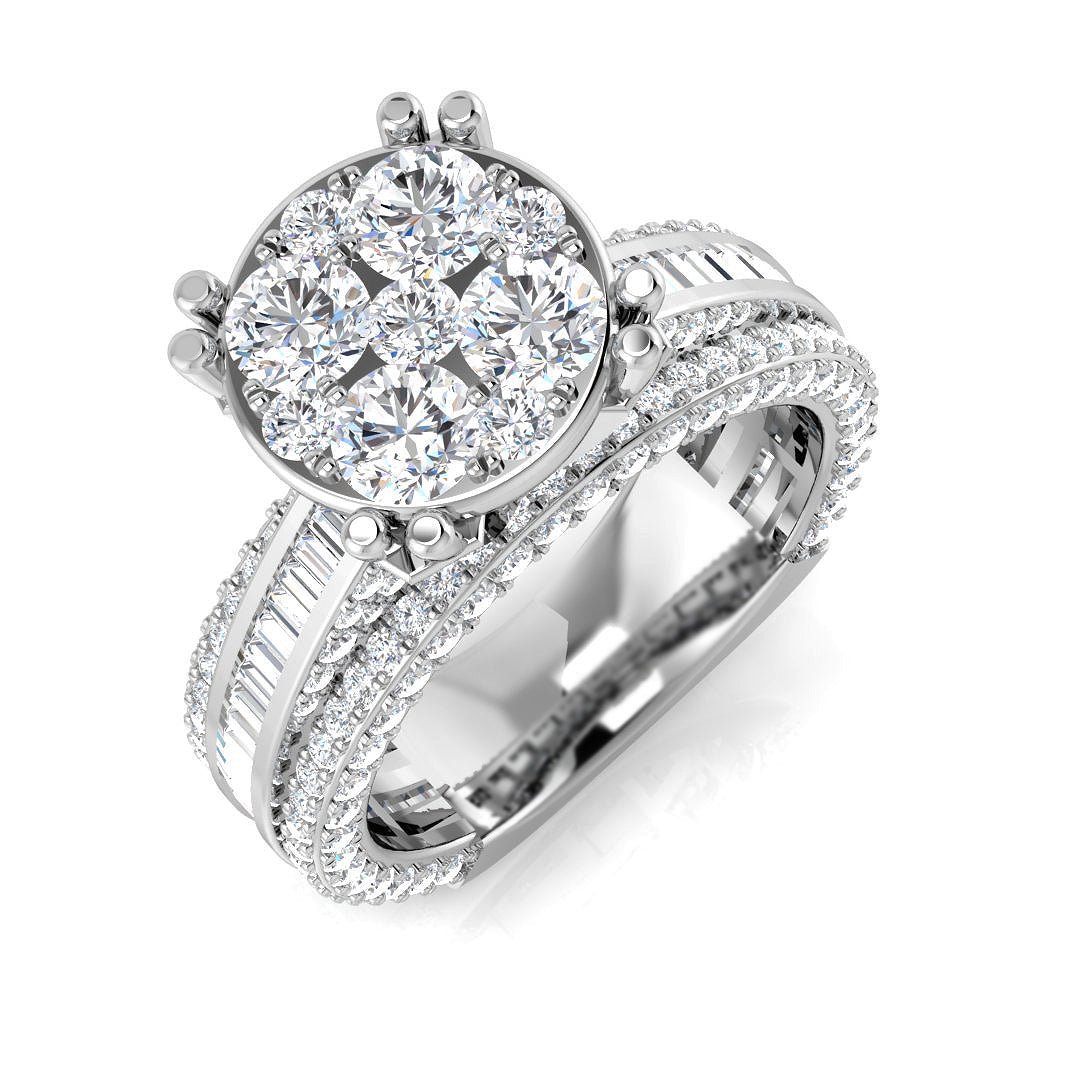 9ct Yellow Gold 2.47ct Lab Grown Diamond Halo Bridal Set - Samuel Perry