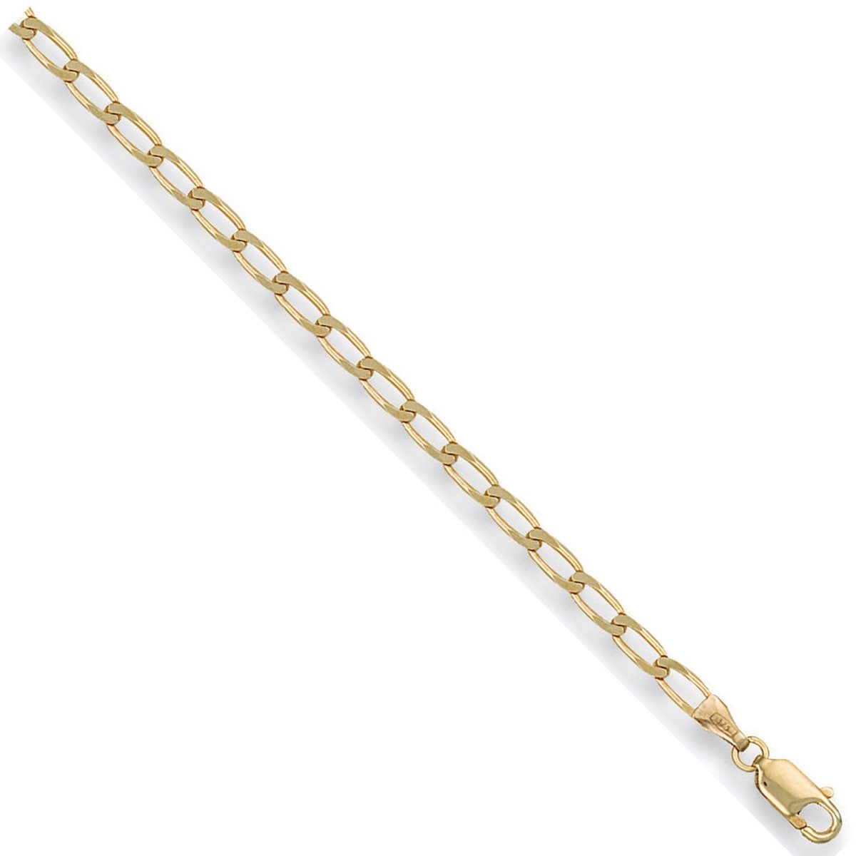 9ct Yellow Gold 3mm Rada Bracelet - Samuel Perry