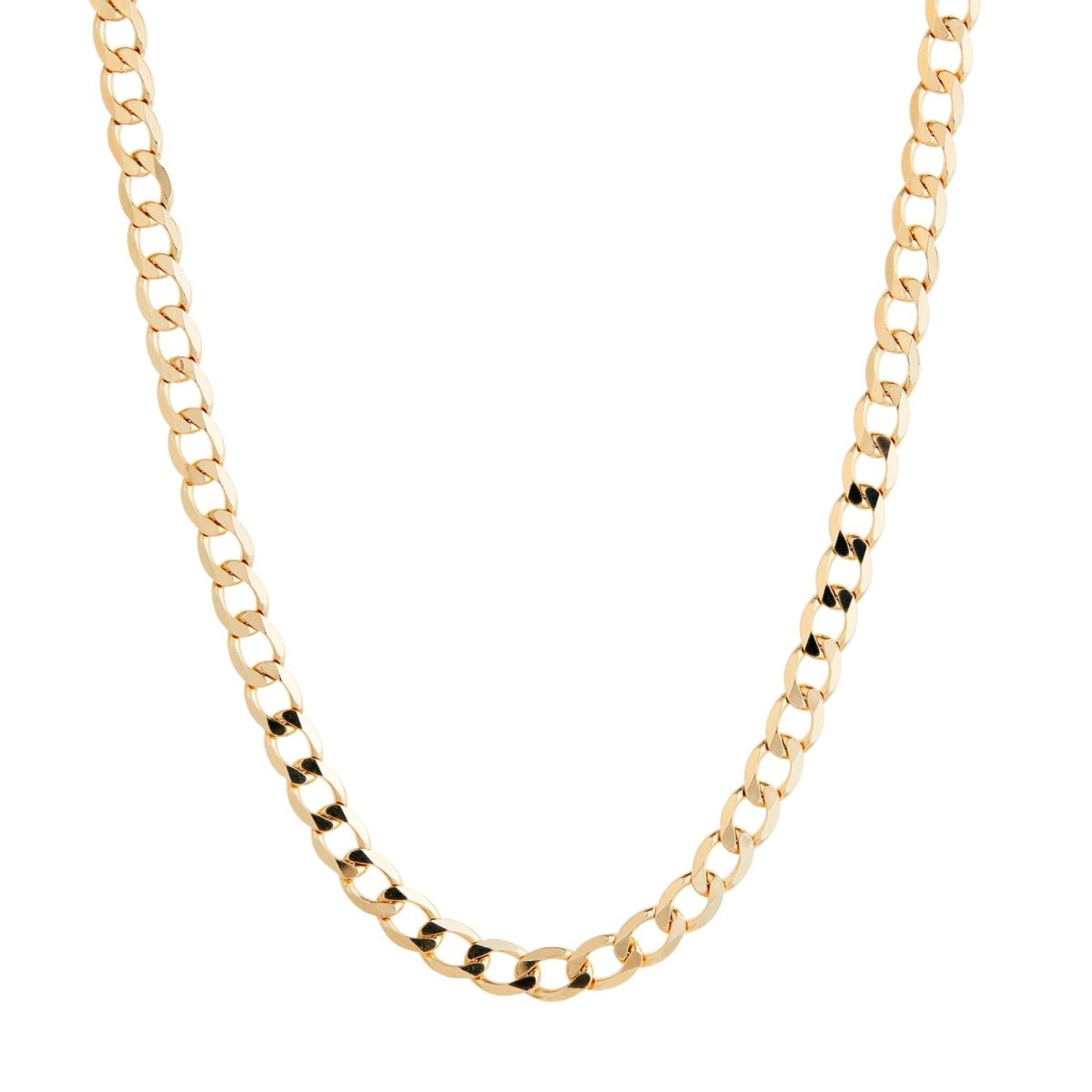9ct Yellow Gold 5mm Curb Chain Necklace - Samuel Perry