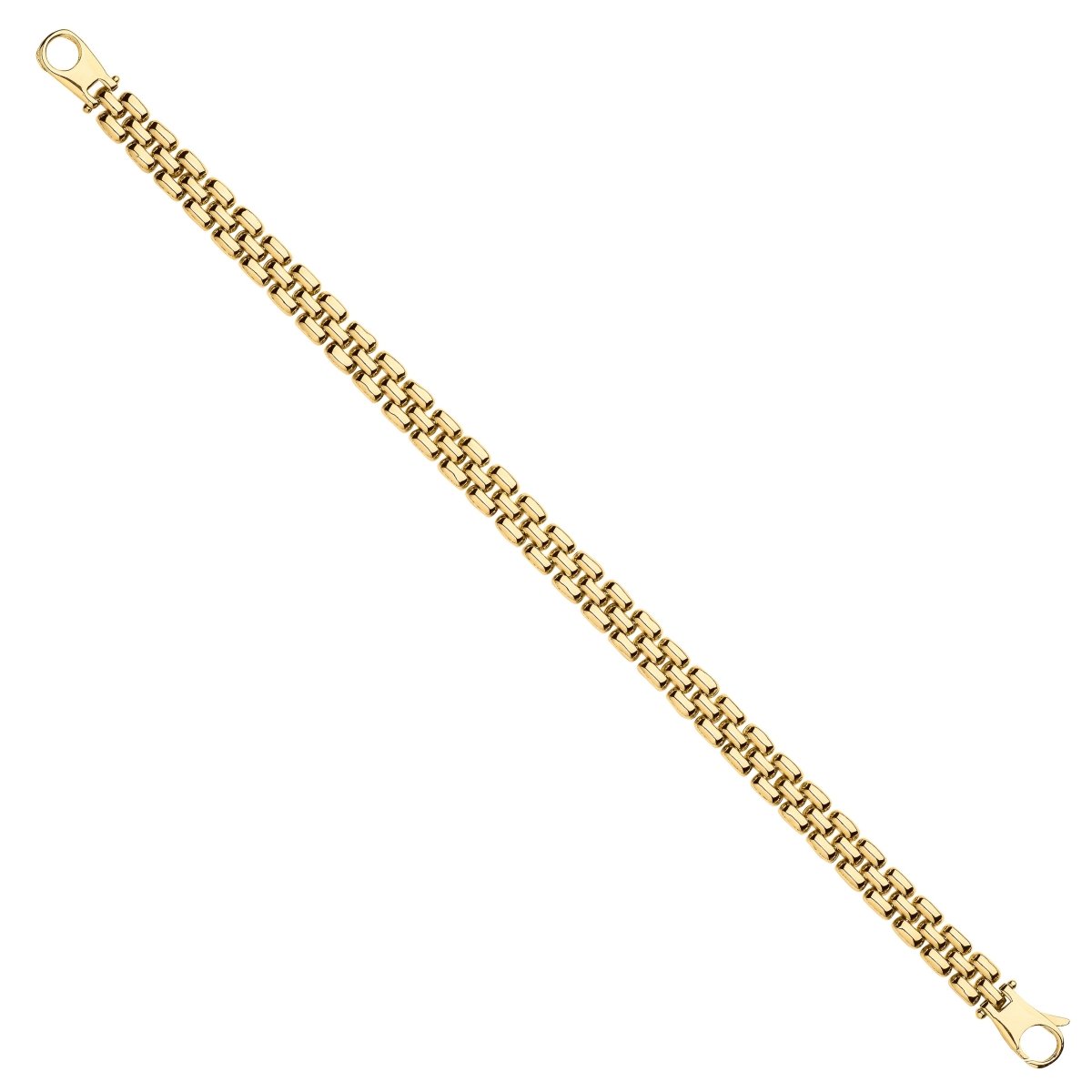 9ct Yellow Gold 6.5mm Panther Link Bracelet - Samuel Perry