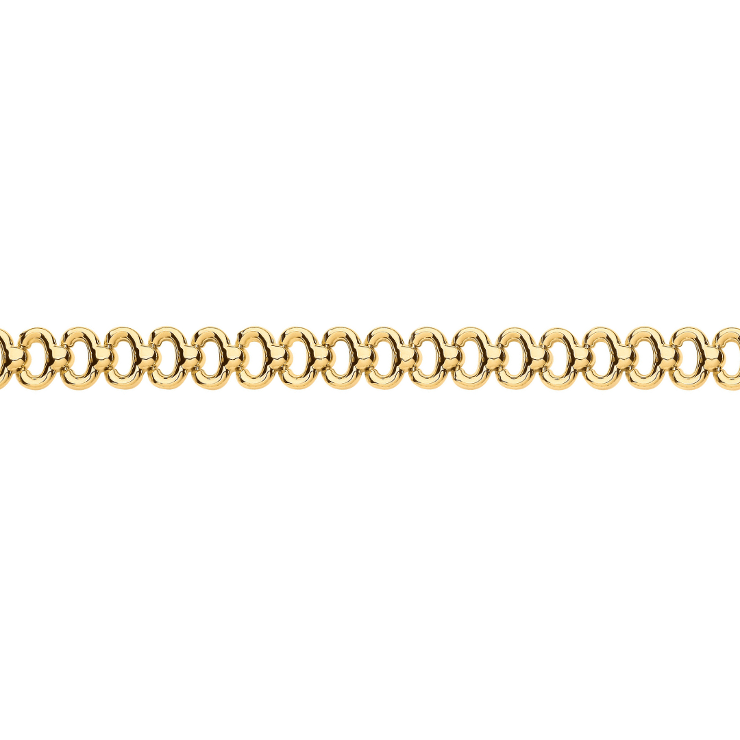9ct Yellow Gold 8mm Fancy Link Bracelet - Samuel Perry