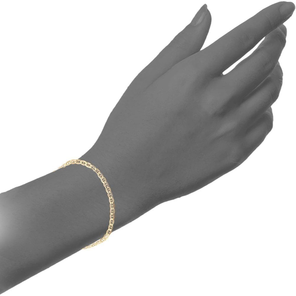 9ct Yellow Gold Anchor Bracelet - Samuel Perry