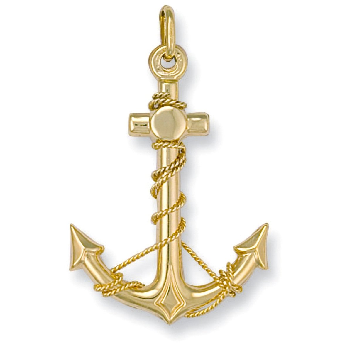 9ct Yellow Gold Anchor Pendant – Symbol of Strength & Stability - Samuel Perry