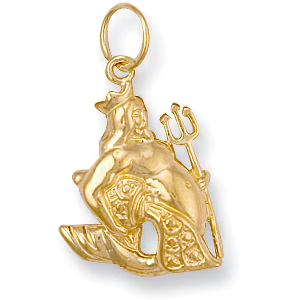 9ct Yellow Gold Aquarius Zodiac Pendant – Visionary Elegance - Samuel Perry