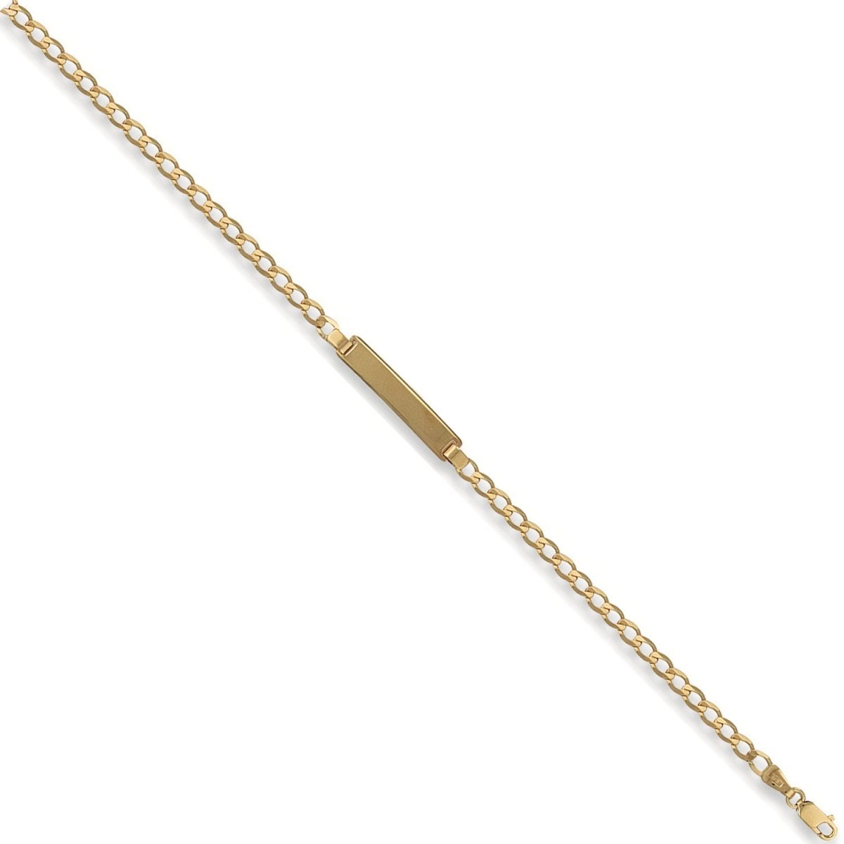 9ct Yellow Gold Baby & Ladies Curb ID Bracelet – Personalised Keepsake - Samuel Perry