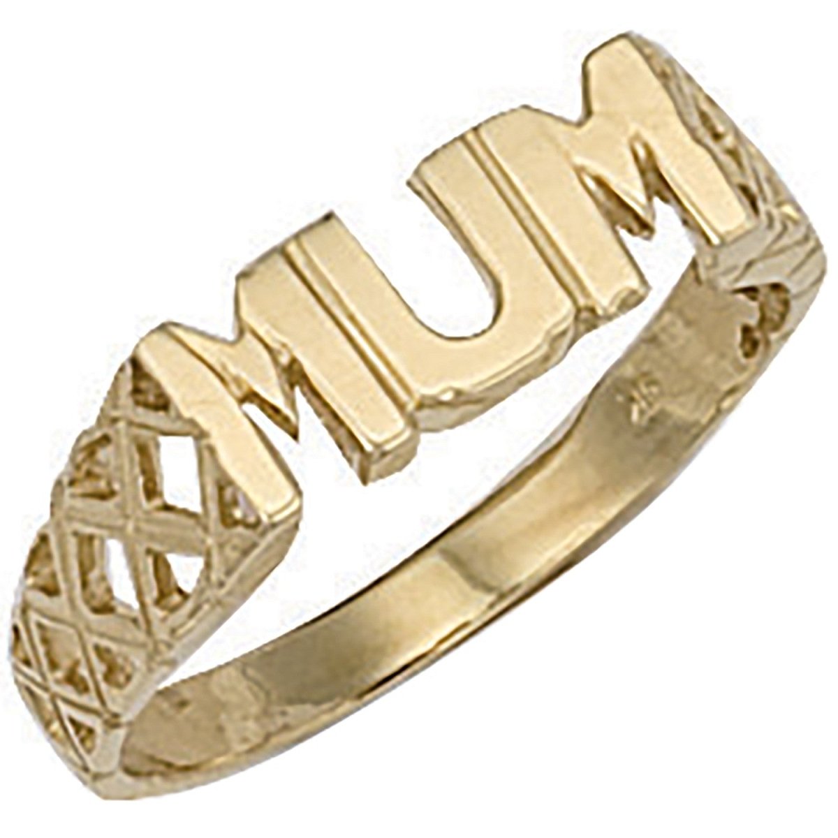 9ct Yellow Gold Basket Sides Mum Ring – Elegant & Heartfelt - Samuel Perry