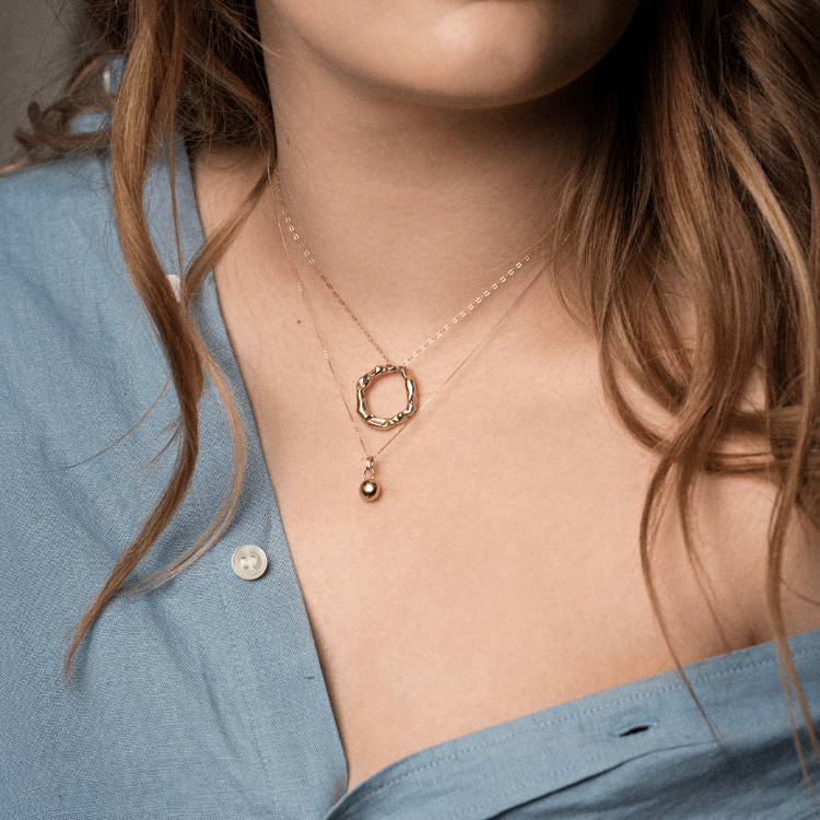 9ct Yellow Gold Bobble Necklace - Samuel Perry