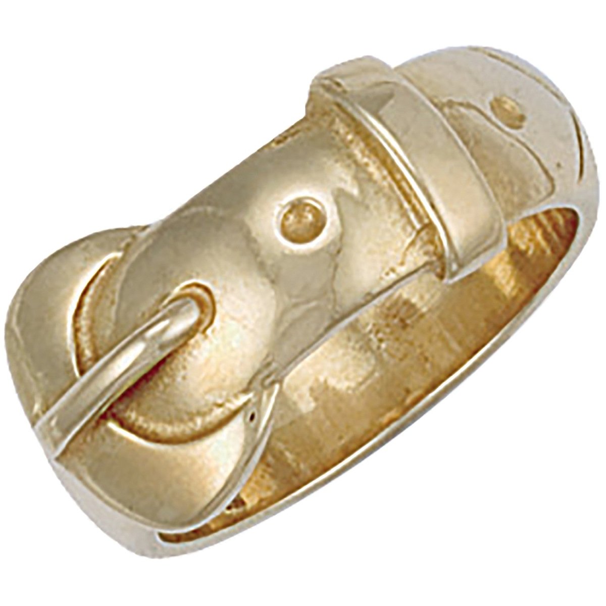 9ct Yellow Gold Buckle Ring – Bold Elegance Redefined - Samuel Perry
