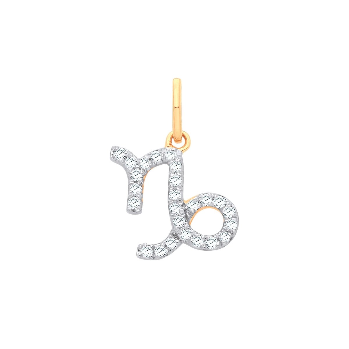9ct Yellow Gold Capricorn Zodiac Pendant - Samuel Perry