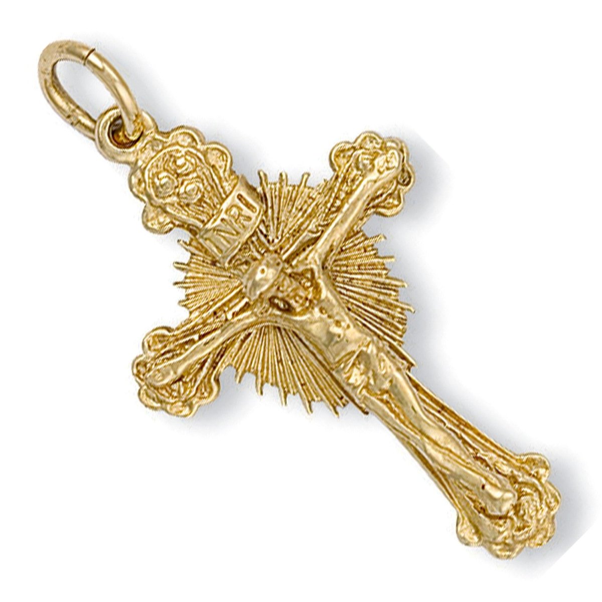 9ct Yellow Gold Casted Crucifix – Bold & Reverent - Samuel Perry