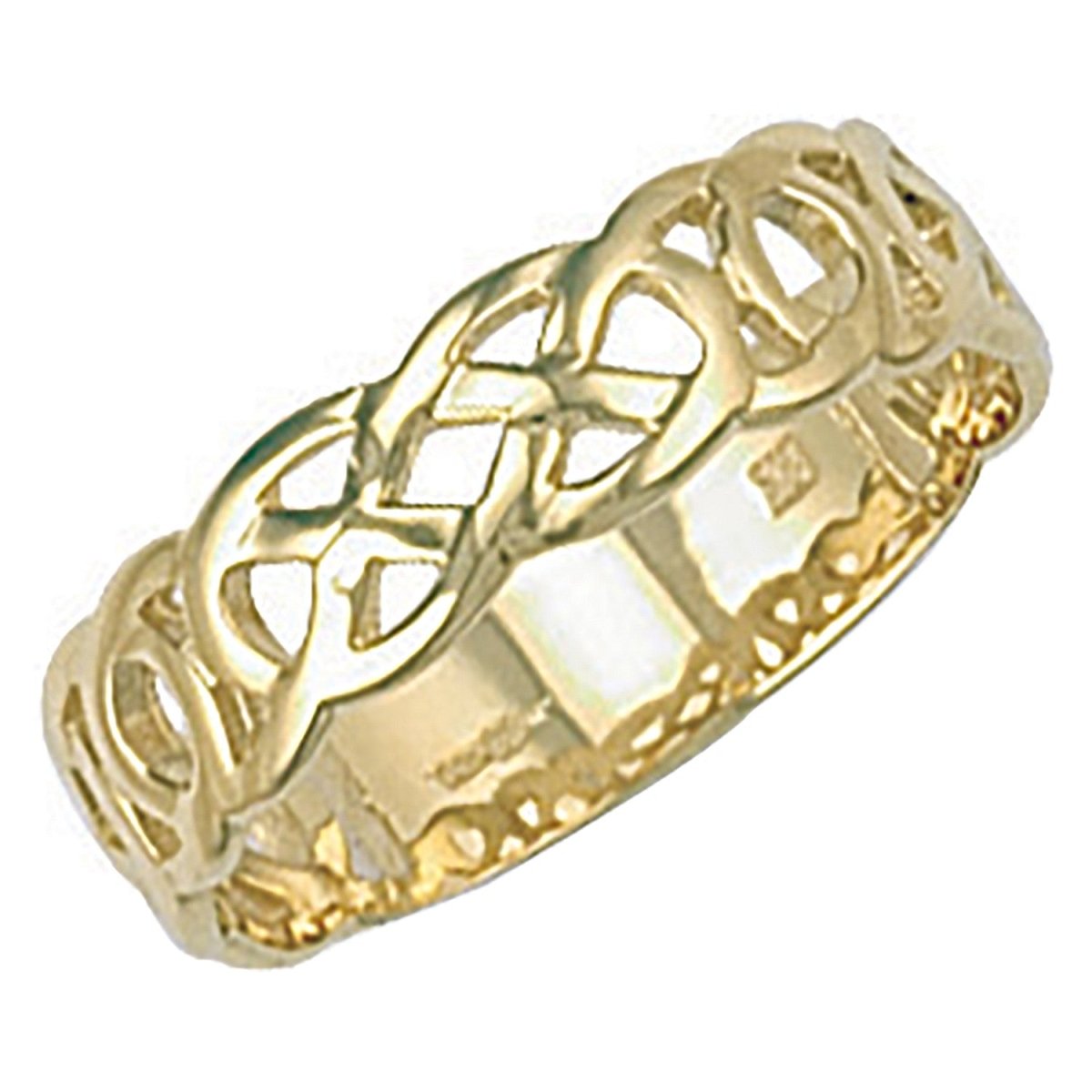 9ct Yellow Gold Celtic Ring – Elegant and Timeless Design - Samuel Perry