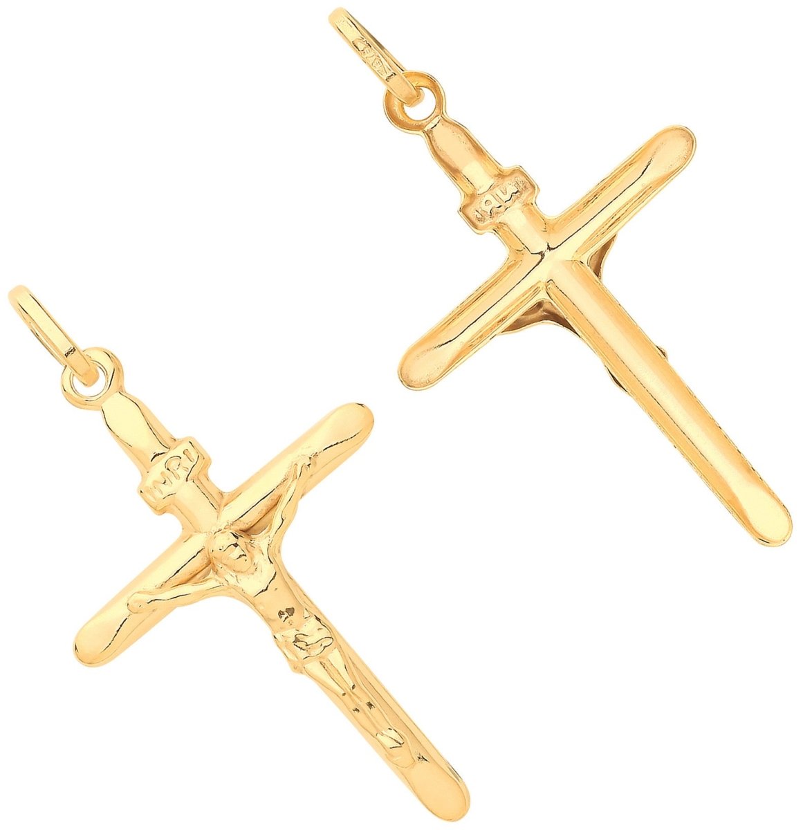 9ct Yellow Gold Crucifix Pendant – A Timeless Symbol of Faith - Samuel Perry