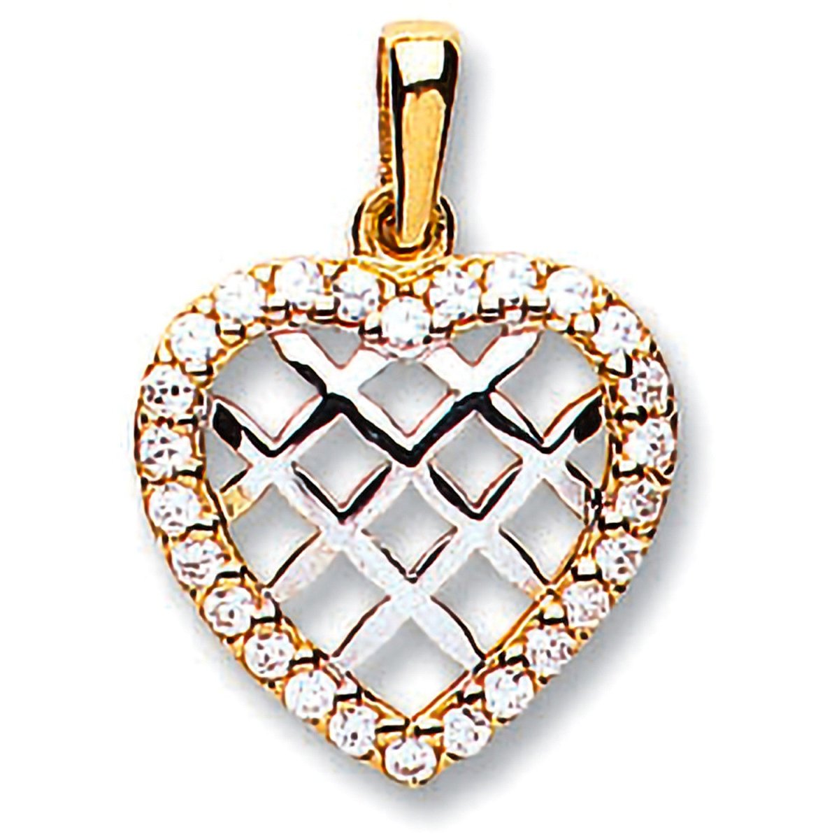 9ct Yellow Gold CZ Heart Pendant – Timeless Romance - Samuel Perry