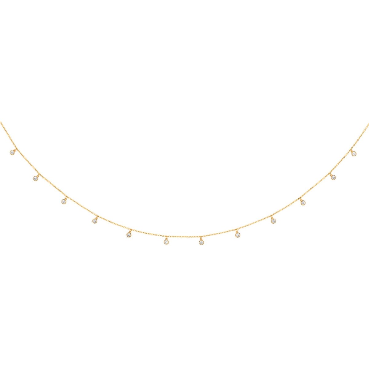9ct Yellow Gold Dangling CZ Bracelet - Samuel Perry