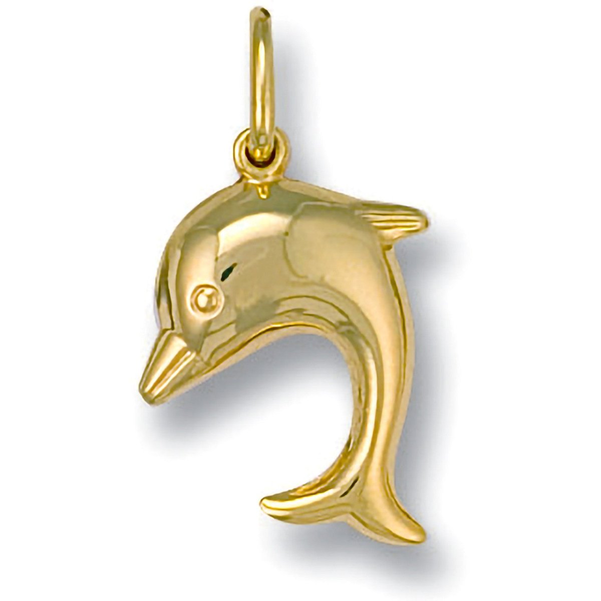 9ct Yellow Gold Dolphin Pendant – Graceful Ocean Elegance - Samuel Perry