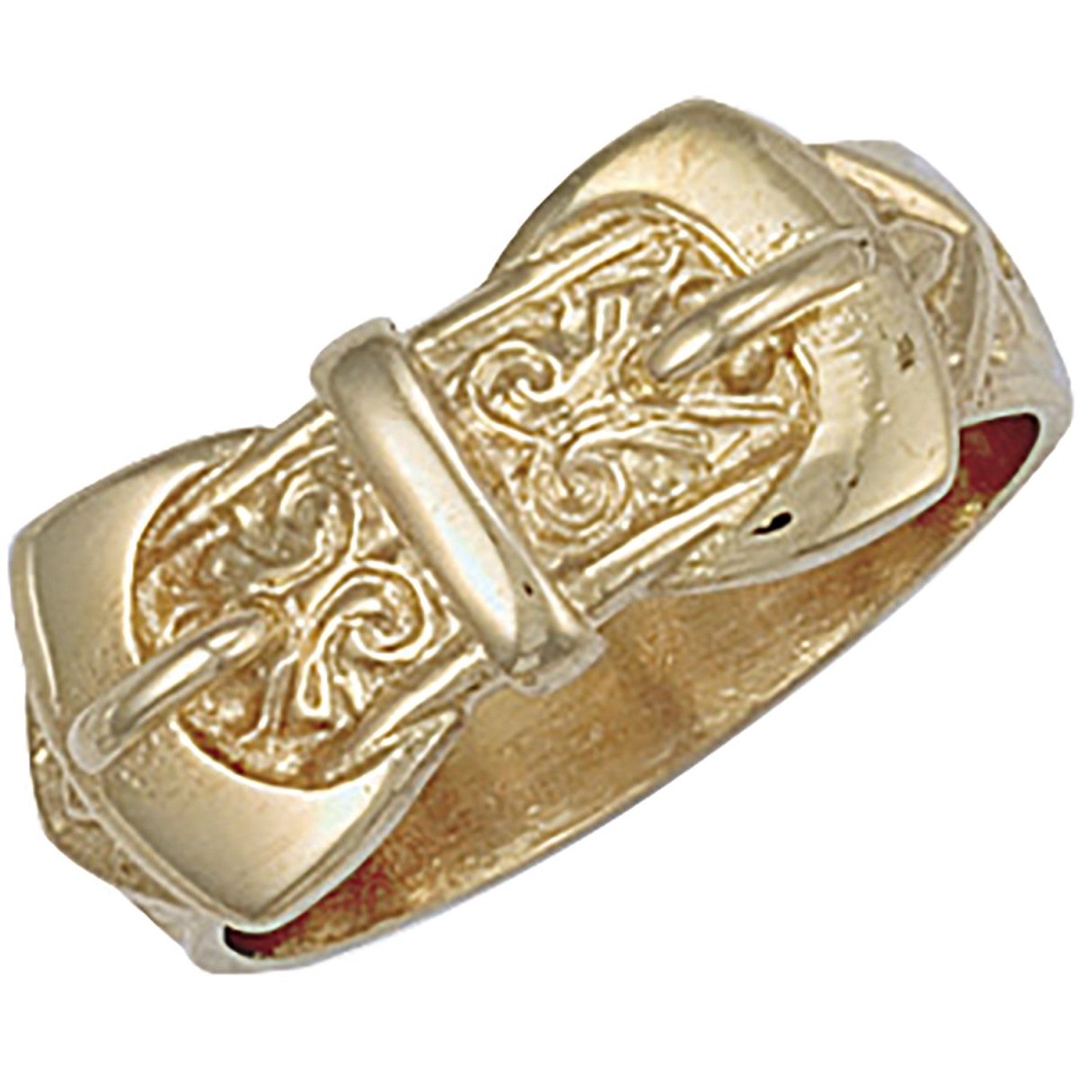 9ct Yellow Gold Double Buckle Ring – Bold Sophistication - Samuel Perry