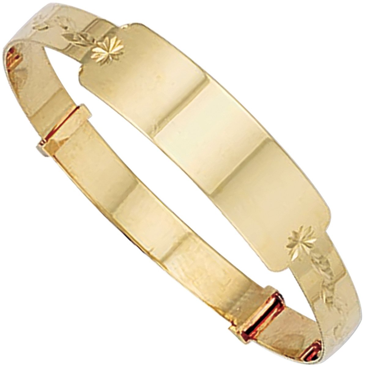 9ct Yellow Gold Expandable ID Baby Bangle – Luxurious Design - Samuel Perry