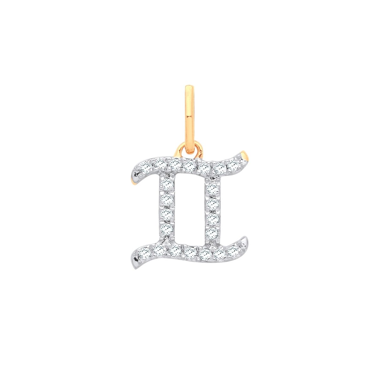 9ct Yellow Gold Gemini Zodiac Pendant - Samuel Perry