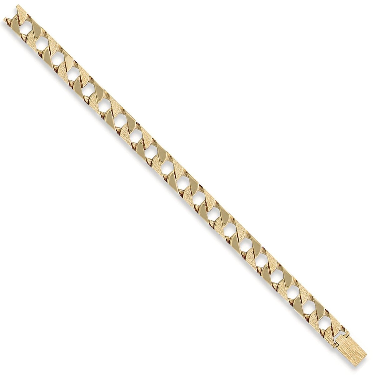 9ct Yellow Gold Gents Curb Bracelet Bold & Elegant - Samuel Perry