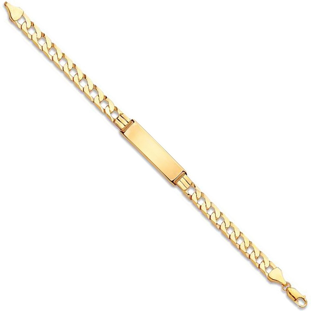 9ct Yellow Gold Gents Curb ID Bracelet – Timeless - Samuel Perry