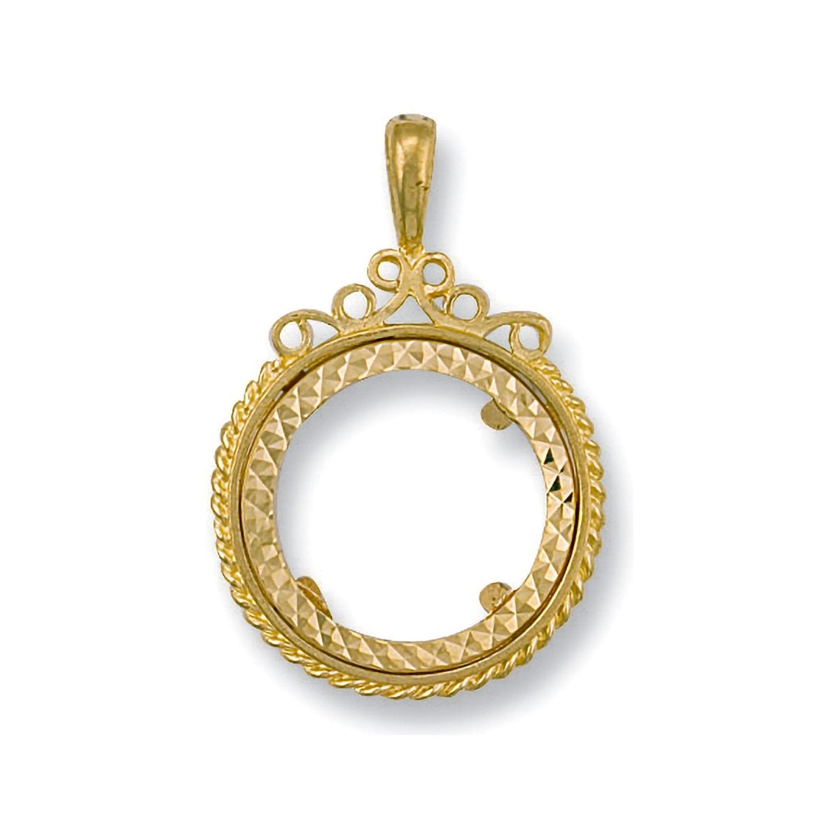 9ct Yellow Gold Half Sovereign Pendant – Elegant Coin Holder - Samuel Perry