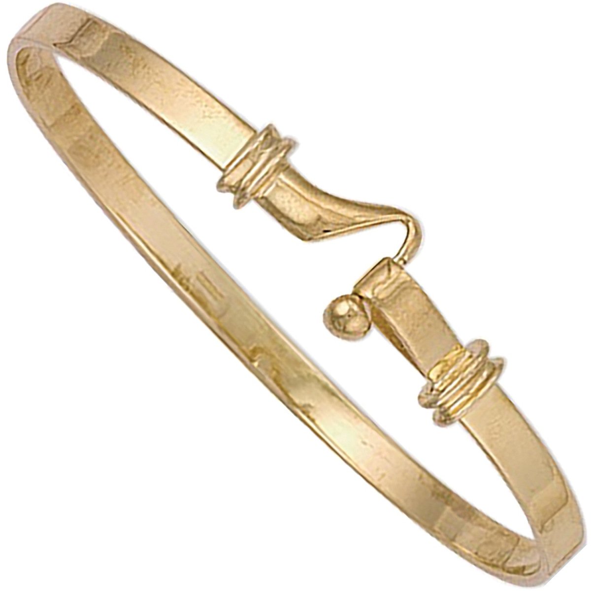 9ct Yellow Gold Hook Bangle – Classic & Elegant - Samuel Perry